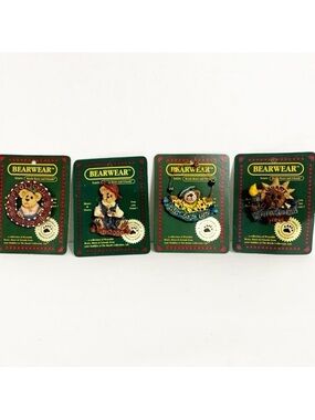 Vintage Boyds Bears Bearwear Pins Bundle Retired F.O.B. Resin Brooch Collection